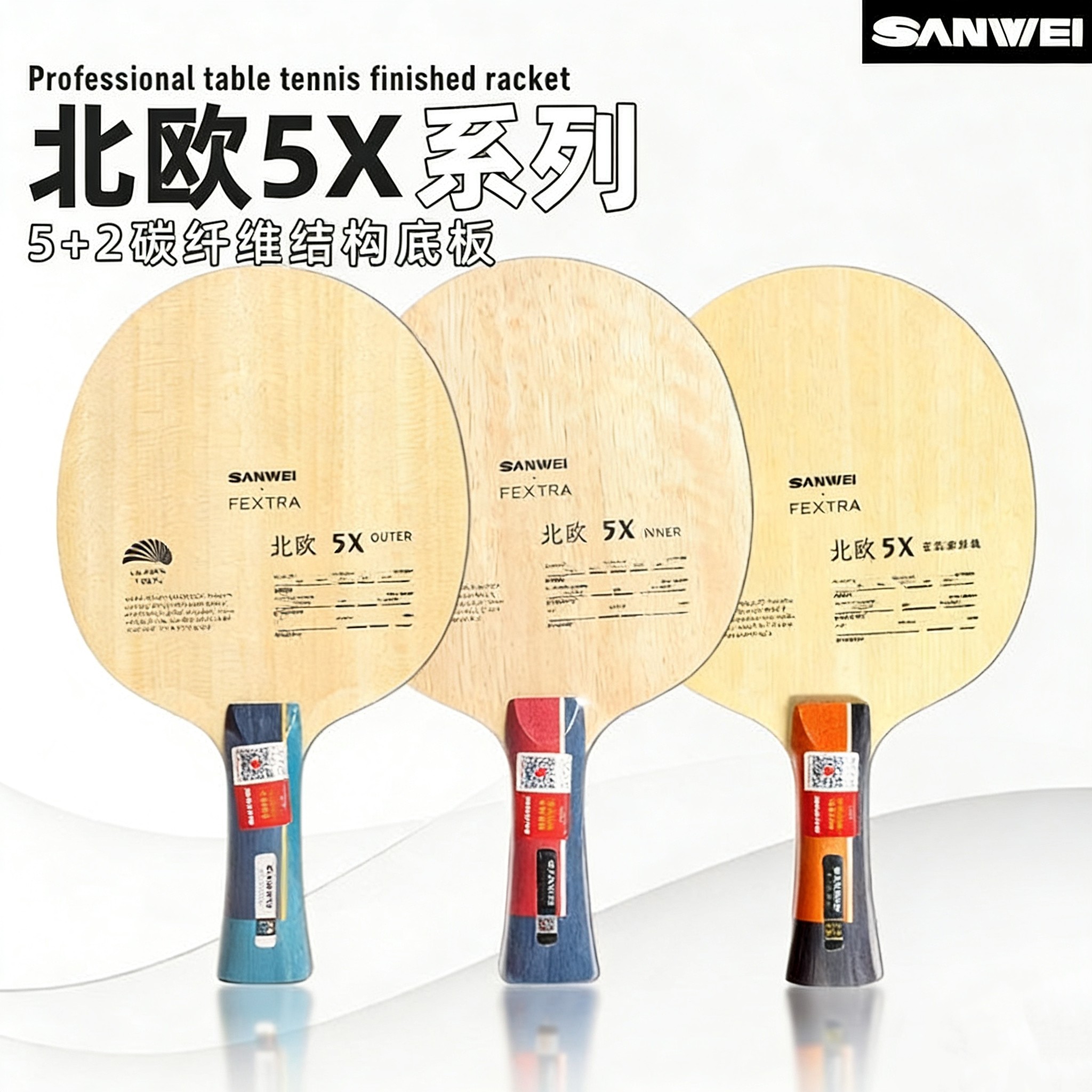 Xiom Blade Table Tennis - SANWEI FEXTRA 5X Pala de Tenis