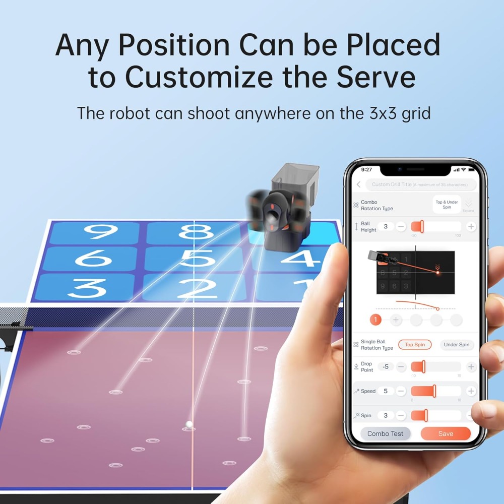 Robot de Tenis de Mesa Portáti - Table Tennis App reseña y precio