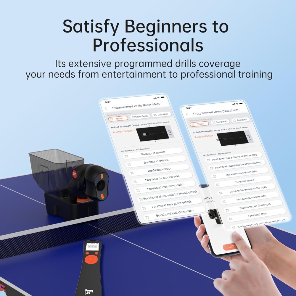 Robot de Tenis de Mesa Portáti - Table Tennis App reseña y precio